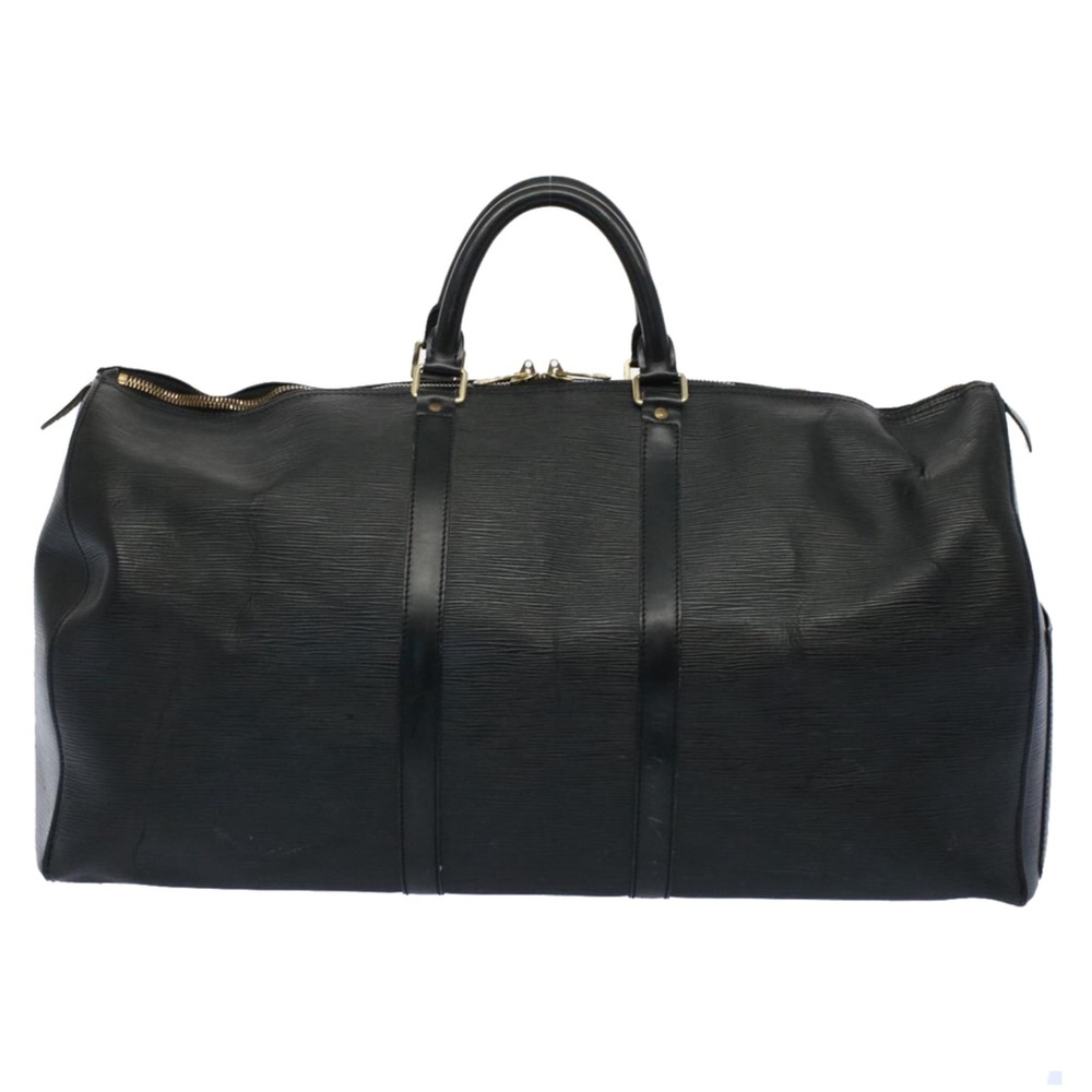 Louis Vuitton Epi Keepall 55 Boston Bag Noir Black LV